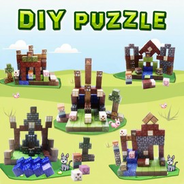 LIHBCAIYI Magnetic Blocks Animals Magnet Cubes 100Pcs Montessori Building Block Sets STEM Sensory Construction Toys for Boys Girls Ages Kids 3-12 Birthday Party Gifts