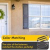 MorningRo 12 Pack Vinyl Shutter Fasteners Plastic Shutter Screws Window