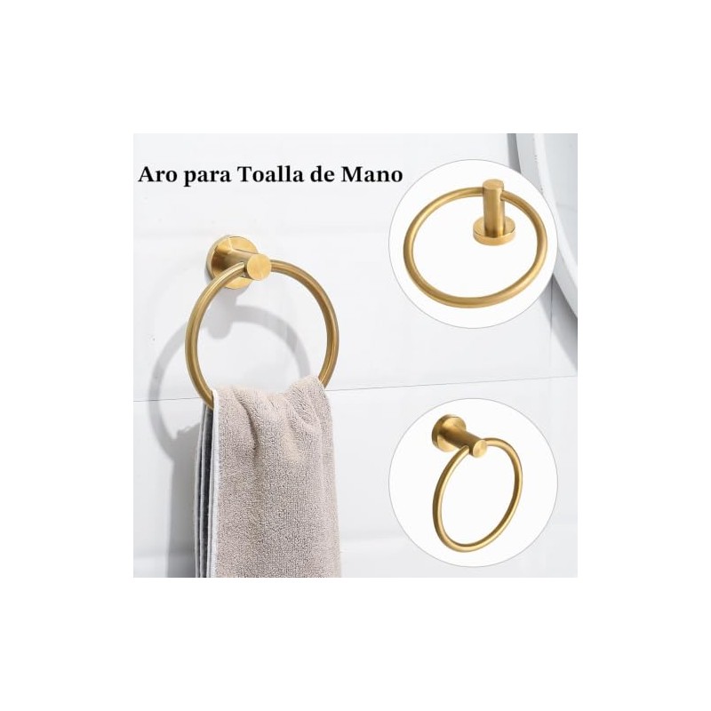 Juego de 4 Piezas de Accesorios de baño de Acero
