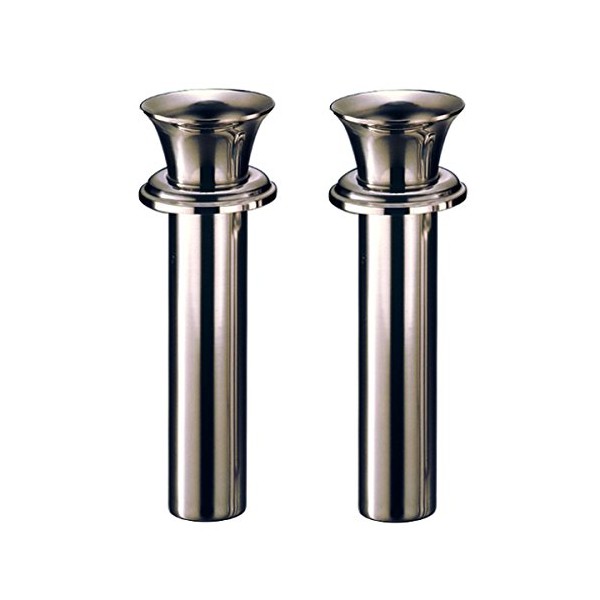 Grave Flowers, Premium Stainless Steel, Medium Insert, Brim, Tube Diameter: 1.7 inches (44 mm) (Extra Large), Ring Bottom Depth: 6.3 inches (160 mm), Set of 1 to 2 (W-44 (Extra Large)