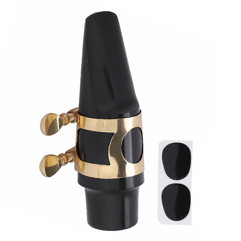 Alto Sax Saxophone ABS Mouthpiece with Cap Metal Buckle Reed