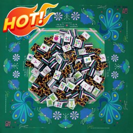 American Mahjong Tiles High-End 4-Layer Engraved American Mahjong Set 160-Tile Leopard Luxe with Emerald Peacock Starburst MatSize: 1.26inch*0.95inch *0.63inch, Color: Brown leopard print tiles