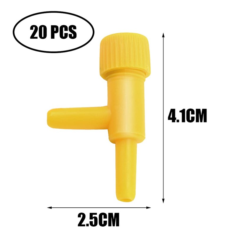 NA 20 Pcs Air Pipe Control Valve Valves Aquarium Adjustable