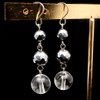 Gold Stone Terahertz Earring, For Both Ears, 3 Strings, Natural