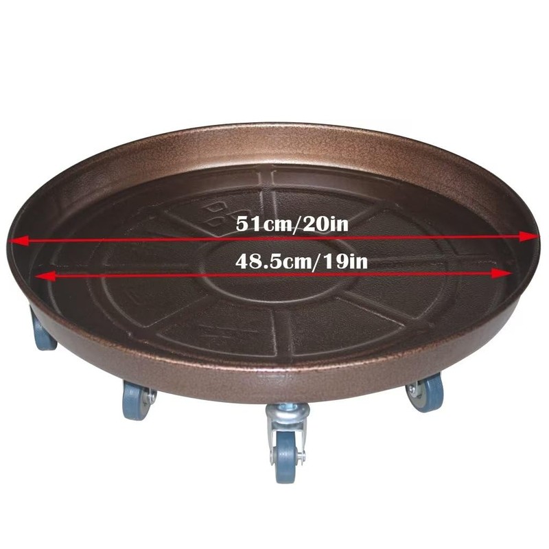 20" Heavy Duty Plant Dolly with Wheels, 380lbs Metal Rolling