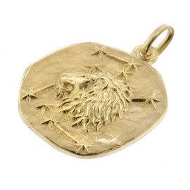 trendor Lion Zodiac Sign Pendant Men's Necklace Gold on Silver Zodiac Sign Timeless Necklace for Men, Great Gift Idea, 39070-08-50 50 cm, Sterling Silver