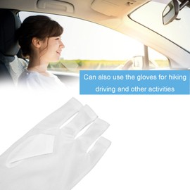 Guantes UV para Lámpara de Uñas de Gel, 1 par de Guantes AntiUV Guantes de Manicura LED Protección UV Lámpara de Curado de Arte de Uñas Guante de Protección UV Guantes de Cuidado (Blanco)