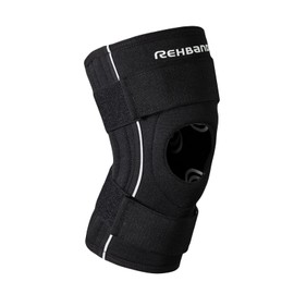 Rehband UD Knee Brace, Pack of 1, Knee Brace Patella Opening 5 mm Neoprene, Velcro Fastening, Colour: Black, Size: XXL