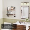 Merapi 24" Industrial Floating Shelves, Pipe Shelves for Wall, 2