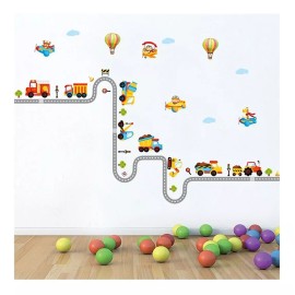 DaraBaby Vinil Decorativo Infantil Pista Autos Camiones Aviones Sala