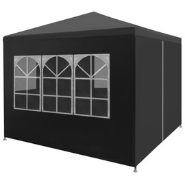 CHARMMA Party Tent Anthracite Polyethylene and Steel 10 ft x 10 ft,Canopies & Gazebos-45098