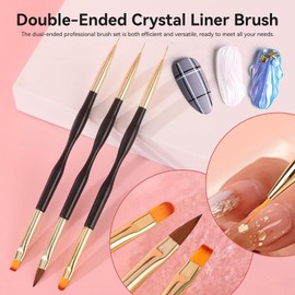 ESUOHYM 27 PCS Nail Art Brushes Set with Brush Stand Nail Sculpture Pen Dotting Tools For Paint 3D Nails,Nail Design Brush for Acrylic Gel Dip Powder Nail Extensions,French Manicure,for Home Salon