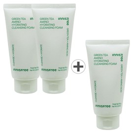 Innisfree Green Tea Amino Moisture Cleansing Foam 150g 2+1 pieces / 이니스프리 그린티 아미노 수분 클렌징 폼 150g 2+1개