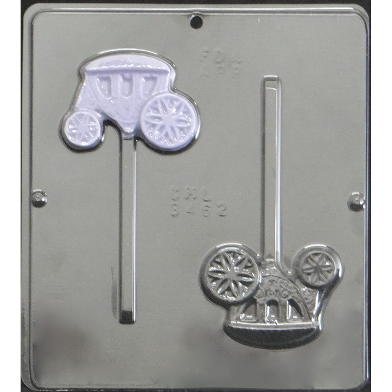Stagecoach Cinderella Carriage Lollipop Chocolate Candy Mold 3462 2 Cavity