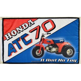 Honda ATC 70 ATC 3x5ft FLAG BANNER FLAG MAN CELLAR GARAGE TRIKE HOARDERS trike