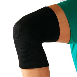 D&M 108366 Asmedy Knee Supporter, For Knees, 1 Piece, For Both Left and Right Use, Black, Made in Japan, L Size 108366, Level 3, Sleeve Type, Fixed, Support, Stretchy, Compression