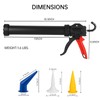 CogniForge Heavy Duty Caulking Gun (25:1 Thrust) - Compatible with