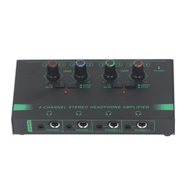 4 Channel Headphone Amplifier, 8 Output Ports Portable Headphone Splitter, 20dB Type C HiFi Mini Earphone Splitter Amp with Stereo Mono Switch, 3.5/6.35MM Headphone Jack