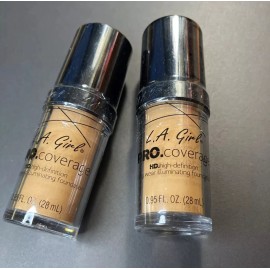 L.A. Girl 2x L.A. Girl Pro Coverage HD Illuminating Foundation #GLM649 TAN (0.95 oz)
