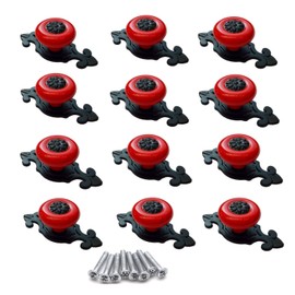 YMAISS 12Pcs Vintage Ceramic Cabinet Knobs Handles Pulls for Kitchen Cabinets Cupboard Bathroom Dresser Wardrobe Closet Decoration Pulls (Red +Black)