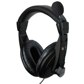 STF | Audífonos Diadema Con Micrófono Para Computadora Head Set Core, Auriculares Con Cable para PC, Portátil, Tablet, Auriculares De Ordenador Con Micrófono Cable De 1.6 M De Largo, | Orejeras Cómodas Con Diseño Ergonómico | Audífonos de oficina Ideales