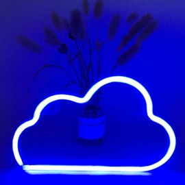 Cloud Neon Light Signs BeMoment Wall Decor Battery and USB Operated Bedside Lamps Home Decoration for Living Room,Children's Bedroom,Party,Christmas & Birthday Gift(Blue)