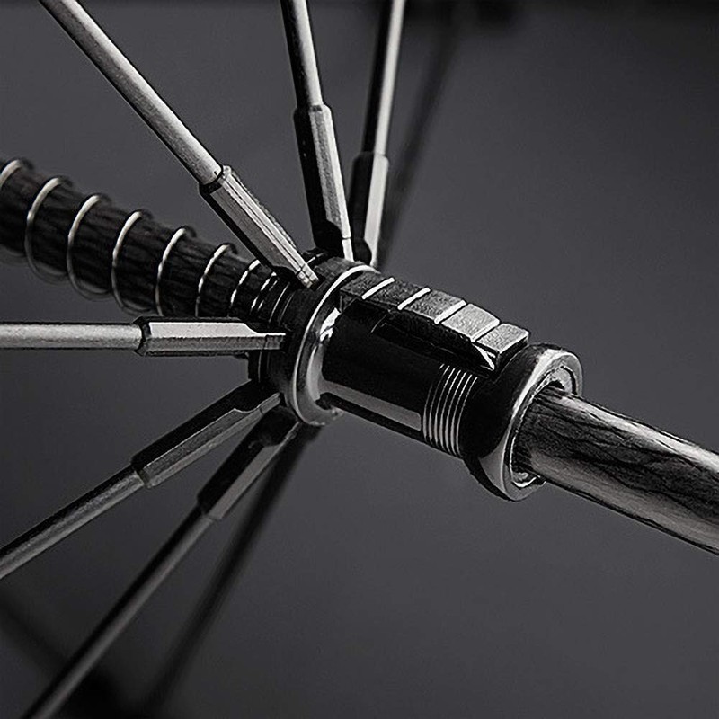 Quadra Pro Premium Golf Regenschirm, windresistent (Einheitsgröße) (Schwarz)