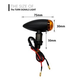 DREAMIZER 4pcs Motorcycle Indicator Light Front Rear Ball Shape Indicator Lights Front Rear Lights Waterproof Shockproof Universal for Motorcycle Scooter Cruiser Chopper Virago 535 XV 950