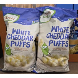Simply Nature NON-GMO Gluten Free White Cheddar Puffs 4oz 113g (Two Bags)