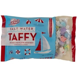 Sweet Candy Company Salt Water Taffy Individually Wrapped - Salt Water Taffy Candy, Old Fashioned Assorted Flavors, Soft and Chewy Candy Mix, Gluten Free Variety Pack - 14 oz Bag