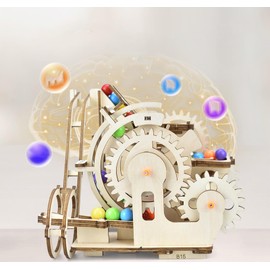 3D Assembly Wooden Brain Teaser Puzzles for Adults Teens Marble Run Chain Kit Wood Mechanical Puzzles Assembly Model Building Kits DIY Wooden Puzzle Toys for Adult Teen Gifts