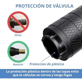 Timotech Tapones para Llantas, Tapas de Válvula de Neumático de Aluminio Anodizado, Resistente a la Corrosión, Universales para Coches, Camiones, Moto