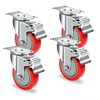 MaxxHaul 50687 4" Heavy Duty Locking Swivel Casters with Brakes,