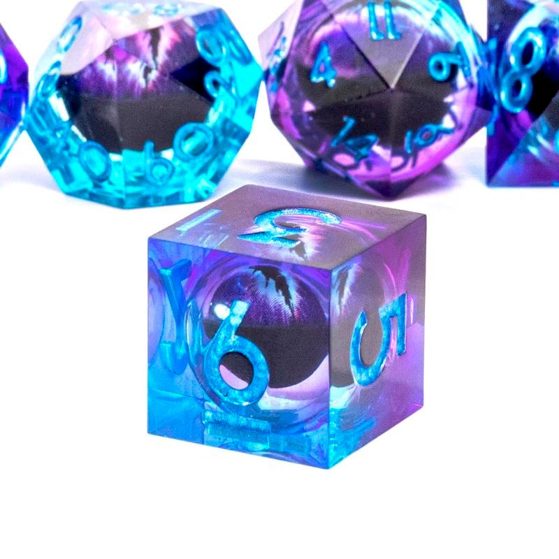 7 PCS Beholder's Dragon Eye DND Dice Set -Sharp Edge