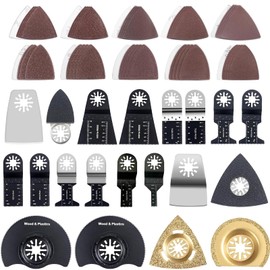 Saw Blades Kit, 122-Piece Oscillating Multitool Saw Blade Accessory Set, Multifunctional Tool Accessory Set for Fein Multimaster, Dremel, Makita, Dewalt