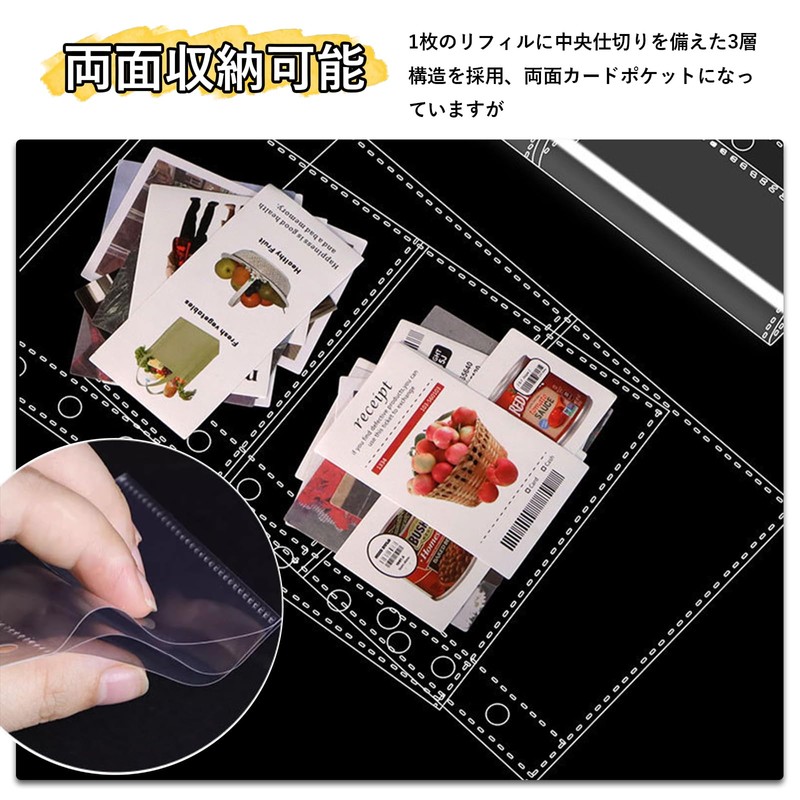 YFFSFDC Sealing Notebook, Clear, 5 Holes, M5 Size, Binder +