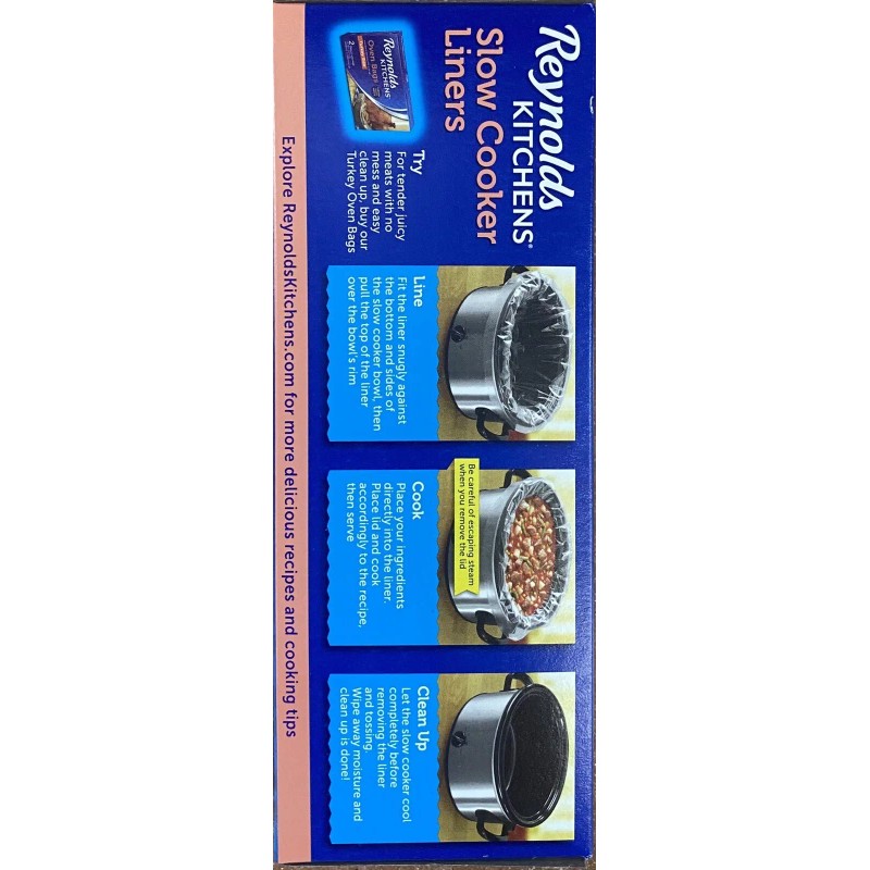 Reynolds Kitchens Slow Cooker Liners Regular Size (Fits 3-8 Quarts)
