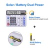 Comix Desktop Calculator Solar Battery Dual Power with 12-Digit Large