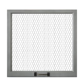 SOFE Chicken Wire Framed Bulletin Board, Decorative Wall Grid Panel, Display Memo Board Modern & Farmhouse Style Wall Organizer for Office, 20 x 20 Inches