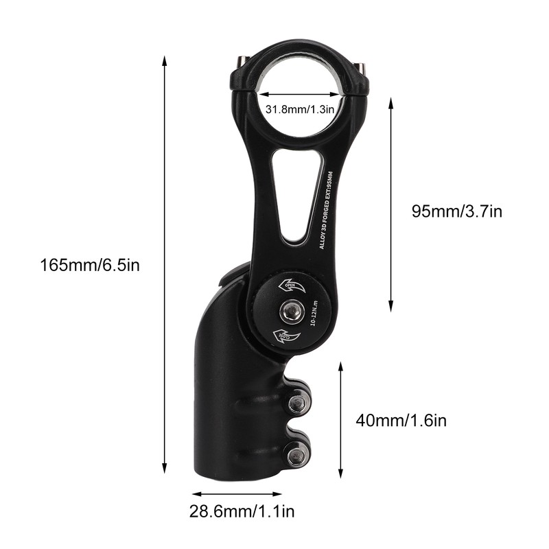 Aluminum Alloy Bike Adjustable Stem Riser 31.8x95mm Road Mountain Bike
