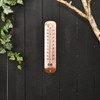 MAISONICA 30cm Copper Plated Garden Wall Thermometer Temperature Gauge