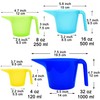 Youngever 4 Pack Plastic Measuring Cups Set, Nesting Mixing Bowls,