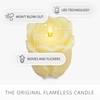 Luminara Lemon Chiffon Rose Flameless Candle - 3.6" x 4.3"