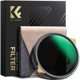 K&F Concept 2.4 inches (62 mm) ND2-32 & CPL Filter, Variable ND Filter, 2-in-1, Multi-functional Filter, Brass, Flare and Ghosting, No Color Casting, 36 Layer Nano Coating on Both Sides, Water