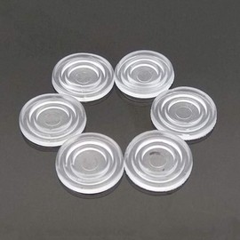 PZRT 16pcs Glass Top Table Bumpers Round Shape Glass Table Non-Slip Soft Grip Pad Furniture Accessories