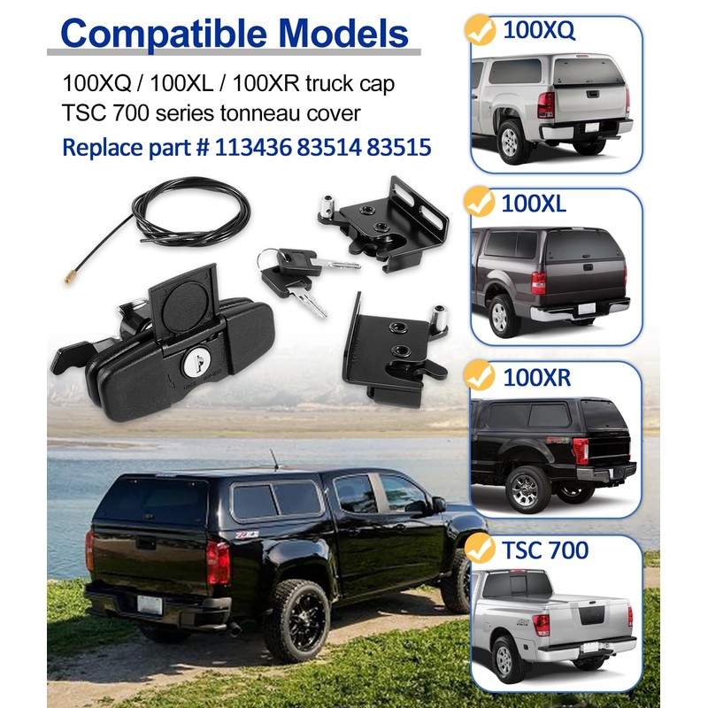 LAIKOU 113436 Black Twist Handle Kit Compatible with Leer Truck