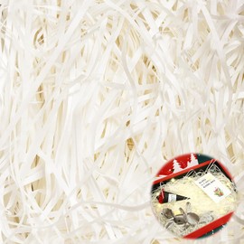 Hengrongshen Filling Material Gift, 500 g Filling Material for Packages, High Quality Off White, Shredded Paper Gift Box Decoration for Christmas, Wedding, Anniversary, Valentine's Day Party