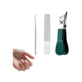 SANTUO Eagle Beak Nail Clippers, 3 Sets of Slanted Nail Clippers Wide Jaw Opening Toe Nail Clippers Tool for Thick Nails Ingrown Toenail Ingrown Care