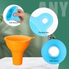 Lauwell Silicone Funnels 4 Pieces Wide Mouth Funnel Flexible Condiment