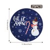 LeZakaa 25Pcs Christmas Paper Plates - Let It Snow Lettering